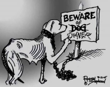 Beware of owners of chain dogs