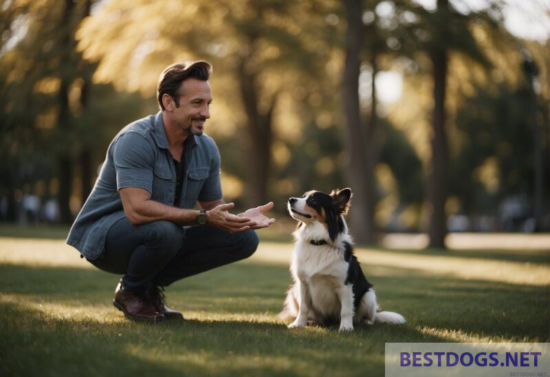  dog trainer instructs owners
