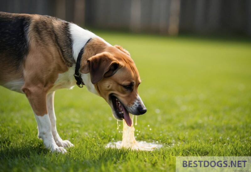 dog vomits